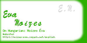 eva moizes business card